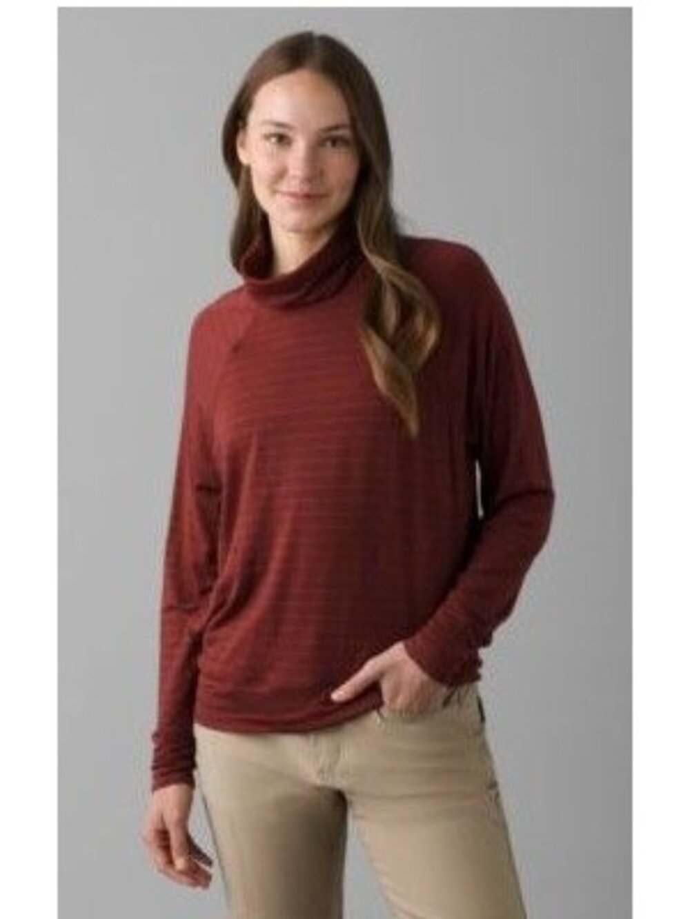 prAna Muted Moody Dark Academia Athleisure Turtleneck Loungewear S